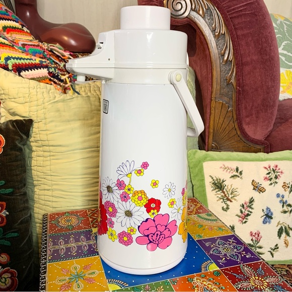 70s Mod Floral Air Pot - Picture 1 of 15